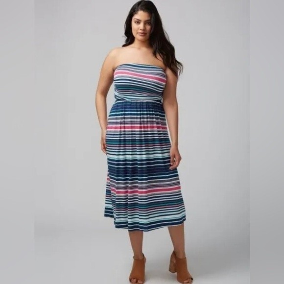 Lane Bryant convertible and colorful midi sundress size 14/16 - Picture 3 of 6